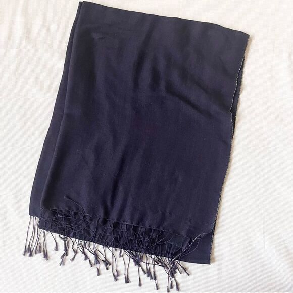 Handmade Reversible Shawl Scarf Fringe Cotton Nepal Fashion Casual Travel 80x28 - Picture 1 of 2
